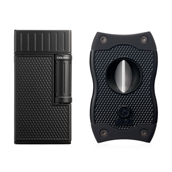 Colibri Julius + SV-Cut set, double soft flame lighter with