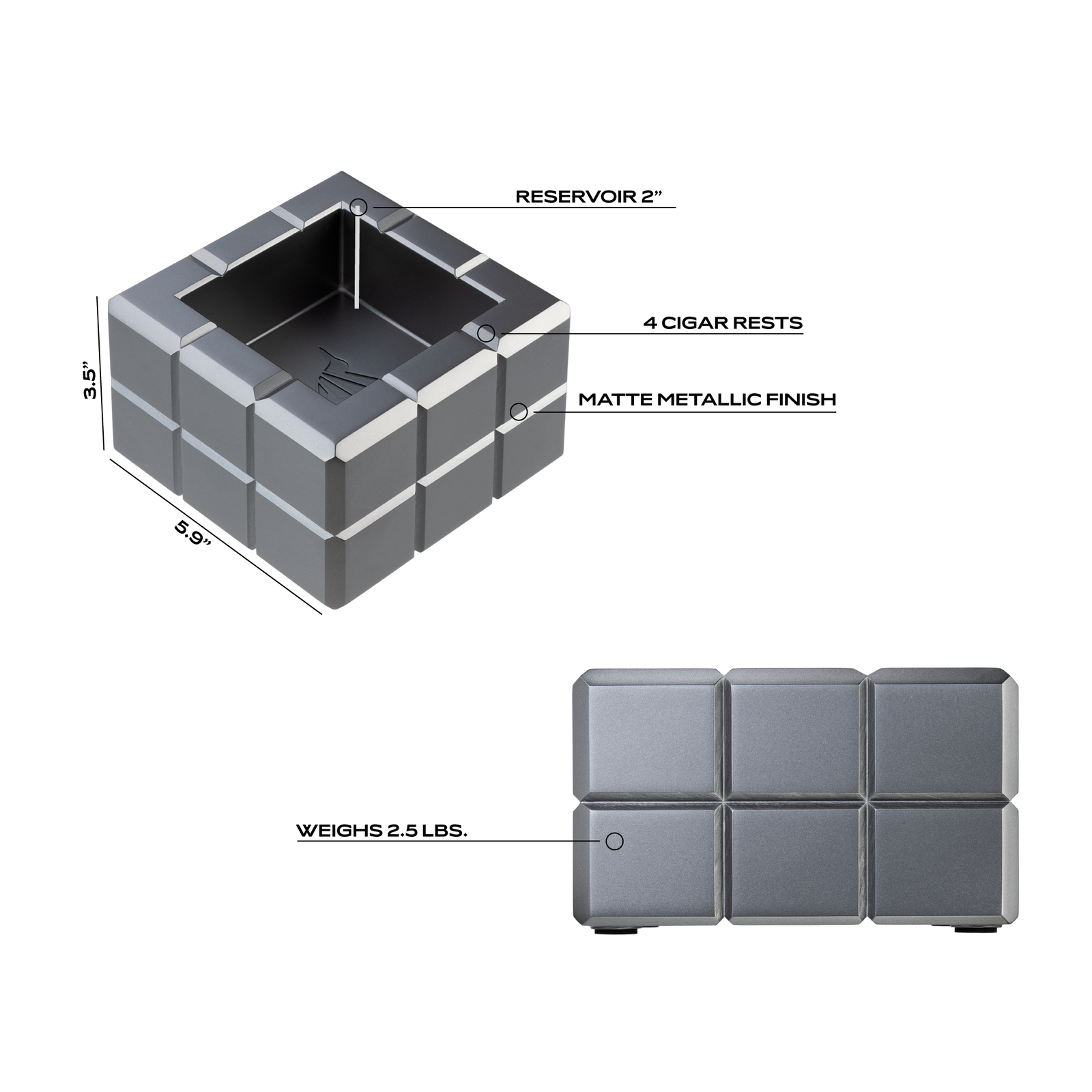 Colibri Heritage Cube Cigar Ashtray